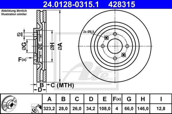 Brake Disc 24.0128-0315.1
