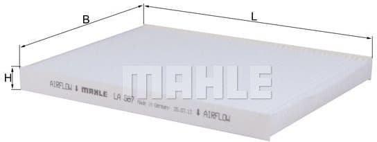 Filter, cabin air LA587 - image 2