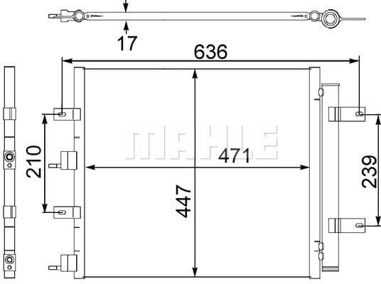 Condenser, air conditioning BEHR AC 481 000S - image 2