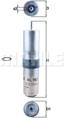 Filter diesel fuel KL983D - image 2