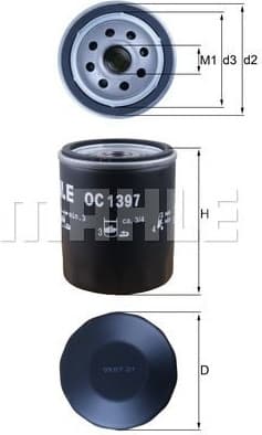 Filter oil OC1397 - image 2