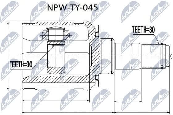Joint Kit, drive shaft NPW-TY-045 - image 2