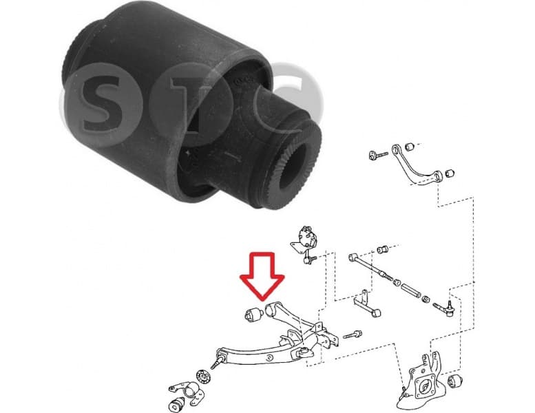 Silentblock rear axle T458525