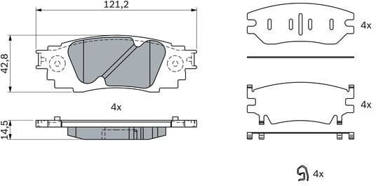 Brake Pad Set, disc brake 0 986 424 927