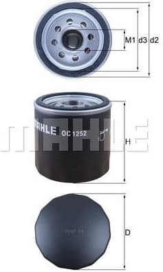 Filter oil OC1252 - image 3