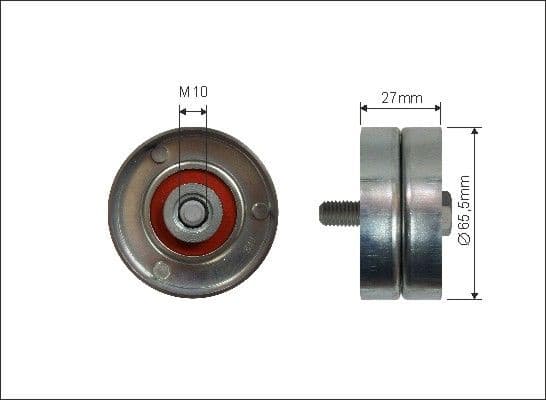 Tensioner Pulley, V-ribbed belt 395-93