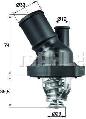 Thermostat, coolant BEHR TI20090 - image 2