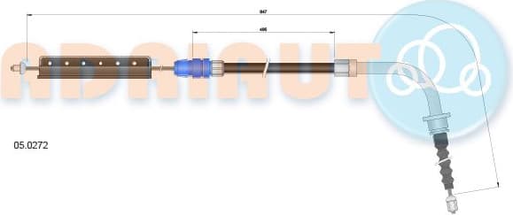 Cable Pull, parking brake 05.0272