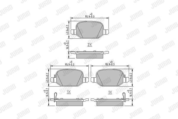 Brake Pad Set, disc brake 573445J