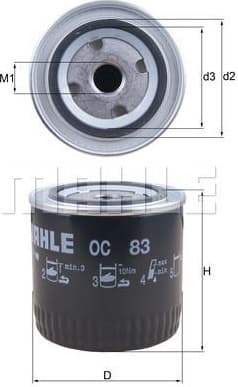 Oil Filter OC83 - image 2