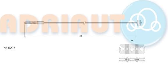 Cable Pull, parking brake 46.0207