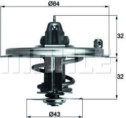 Thermostat, coolant BEHR TX3680D - image 2