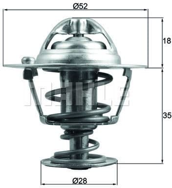 Thermostat, coolant BEHR TX18478D - image 2