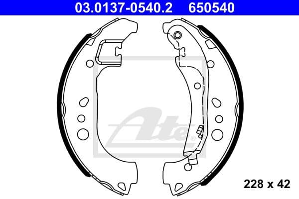 Brake Shoe Set 03.0137-0540.2