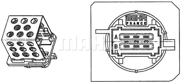 Resistor, interior blower BEHR *** PREMIUM LINE *** ABR 89 000P - image 2