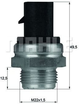 Temperature Switch, radiator fan BEHR TSW12D - image 2