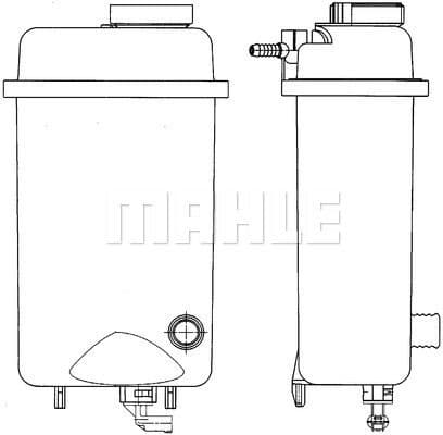 Expansion Tank, coolant BEHR CRT 52 000S - image 2