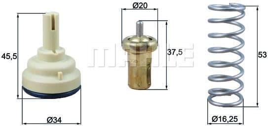 Thermostat, coolant BEHR TX181105D - image 2