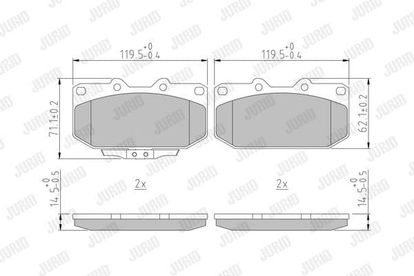 Brake Pad Set, disc brake 572252J