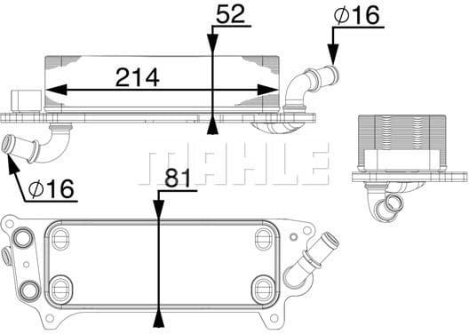 Oil Cooler, automatic transmission BEHR *** PREMIUM LINE *** CLC 77 000P - image 3