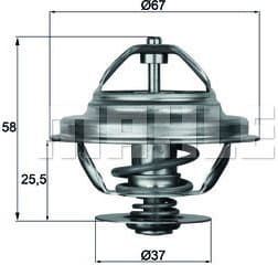 Thermostat, coolant BEHR TX2180D - image 2