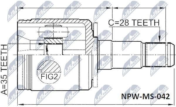 Joint Kit, drive shaft NPW-MS-042 - image 2