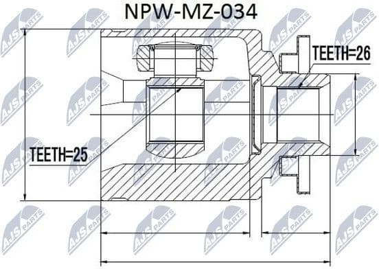 Joint Kit, drive shaft NPW-MZ-034 - image 2