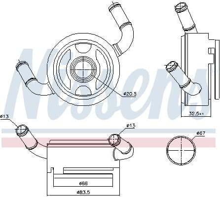 Oil Cooler, engine oil ** FIRST FIT ** 91191 - image 5