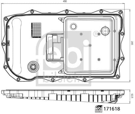 Hydraulic Filter, automatic transmission febi Plus 171618 - image 2