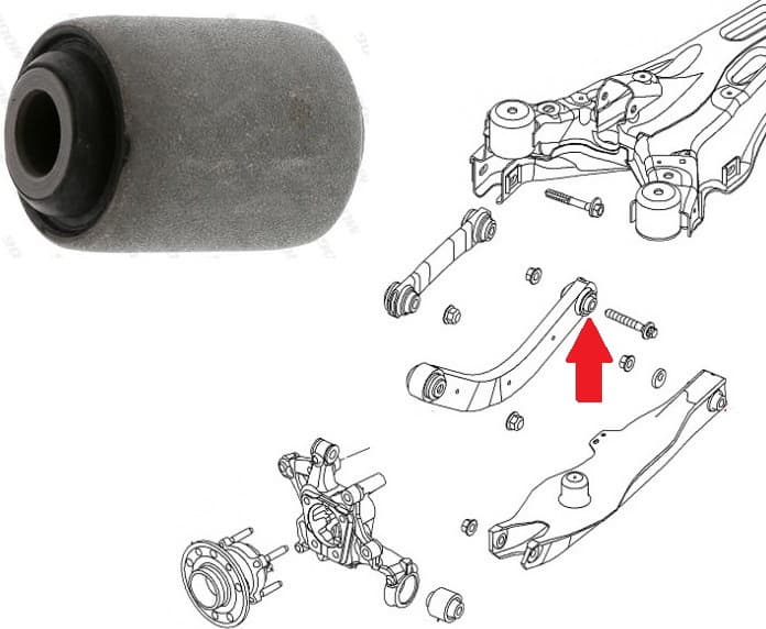 Silentblock rear axle OP-SB-13378