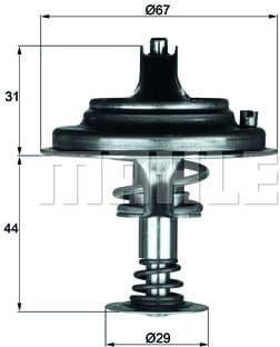 Thermostat, coolant BEHR TX2680D1 - image 2