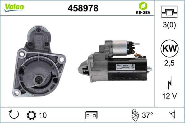 Starter VALEO RE-GEN REMANUFACTURED STOP&START 458978