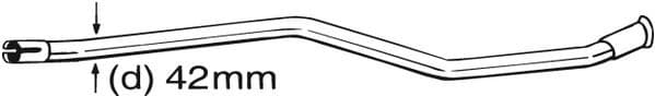 Repair Pipe, catalytic converter 889-533