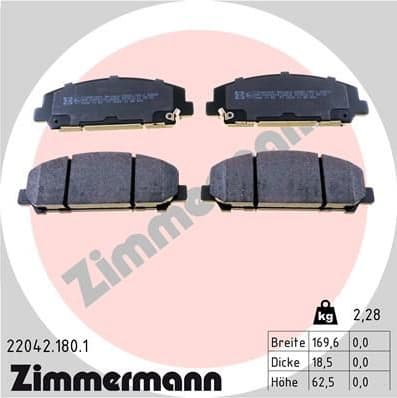 Brake Pad Set, disc brake 22042.180.1