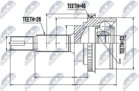 Joint Kit, drive shaft NPZ-TY-075 - image 2
