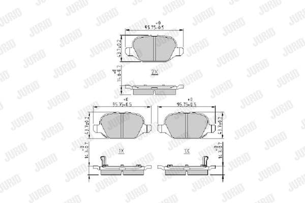 Brake Pad Set, disc brake 573427J