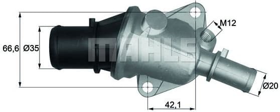 Thermostat, coolant BEHR TI10588 - image 2