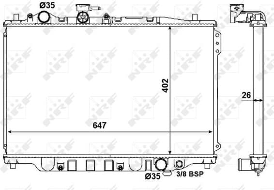 Radiator, engine cooling 506518