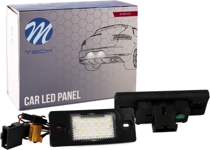 Valstybinio numerio žibintas 2X LED VW Tiguan, Touareg, Golf 5, Passat B5 02-10m