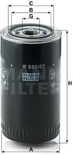 Oil Filter W950/22