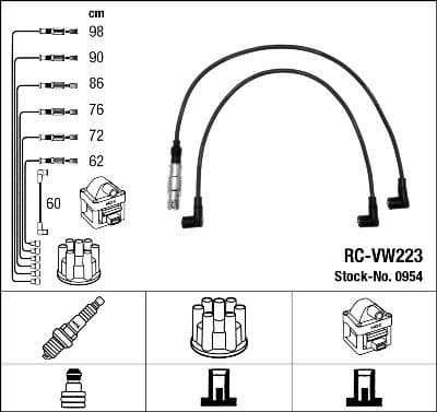 Ignition Cable Kit RC-VW223