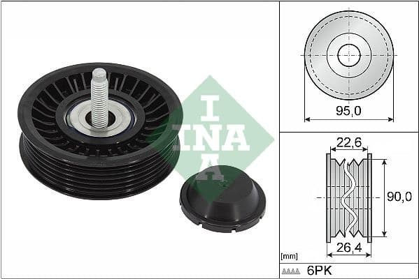 Deflection/Guide Pulley, V-ribbed belt 532 0891 10