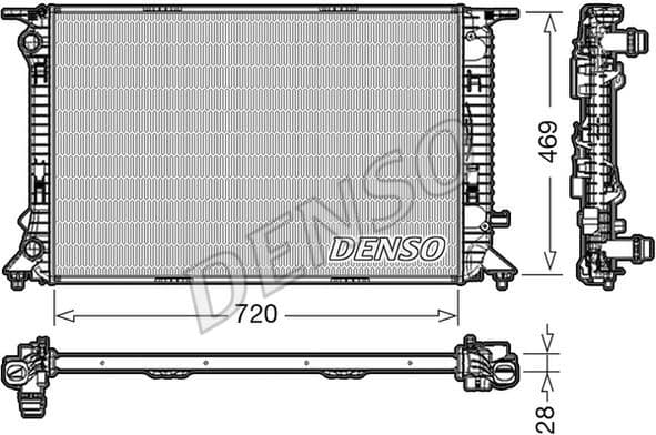 Radiator, engine cooling DRM02022