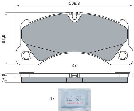Brake Pad Set, disc brake 0 986 424 970