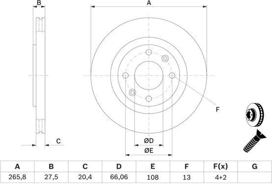 Brake Disc 0986479B27