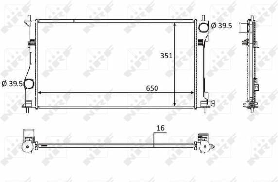 Radiator, engine cooling 58558