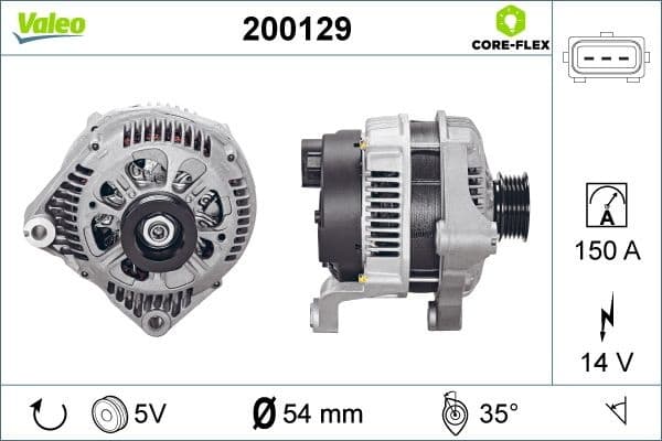 Alternator VALEO CORE-FLEX 200129