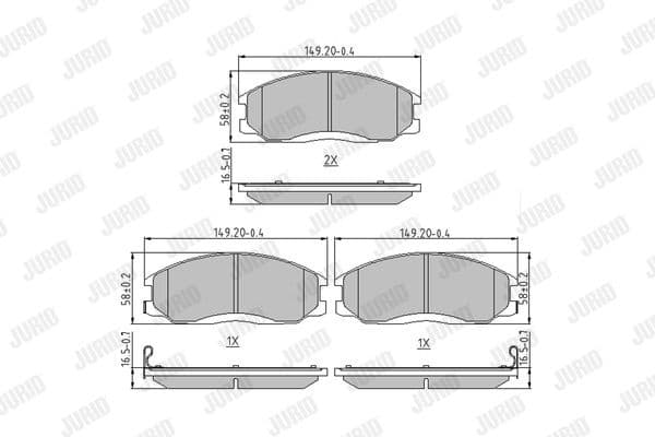Brake Pad Set, disc brake 572453J