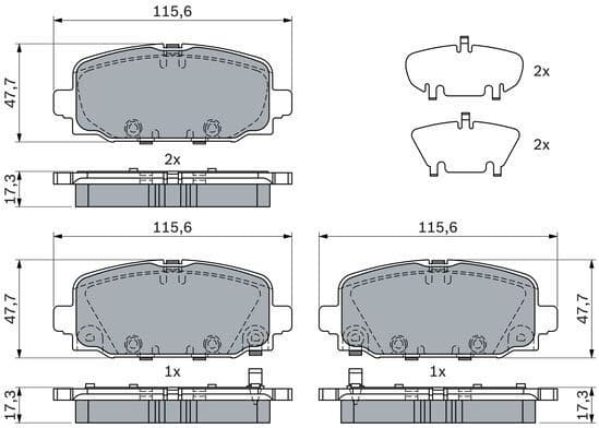 Brake Pad Set, disc brake 0 986 424 963