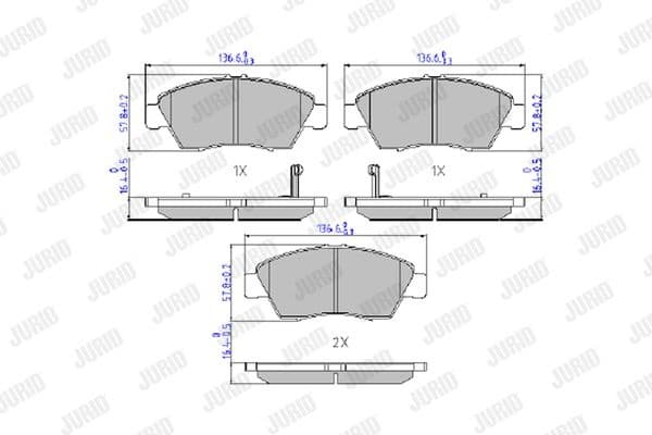 Brake Pad Set, disc brake 572340J